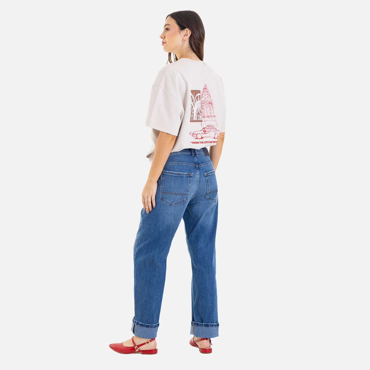 Boxy Fit City Sketch Tee Sand - imagen 10