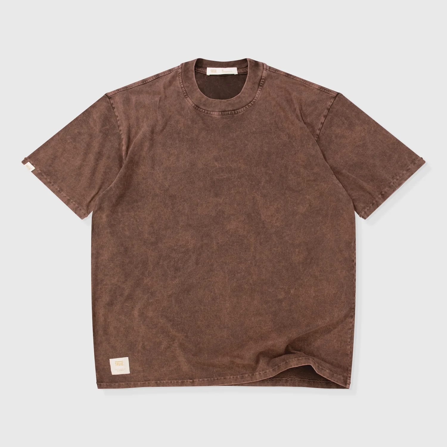 Oversized Washed T- Shirt - Brown - imagen 2
