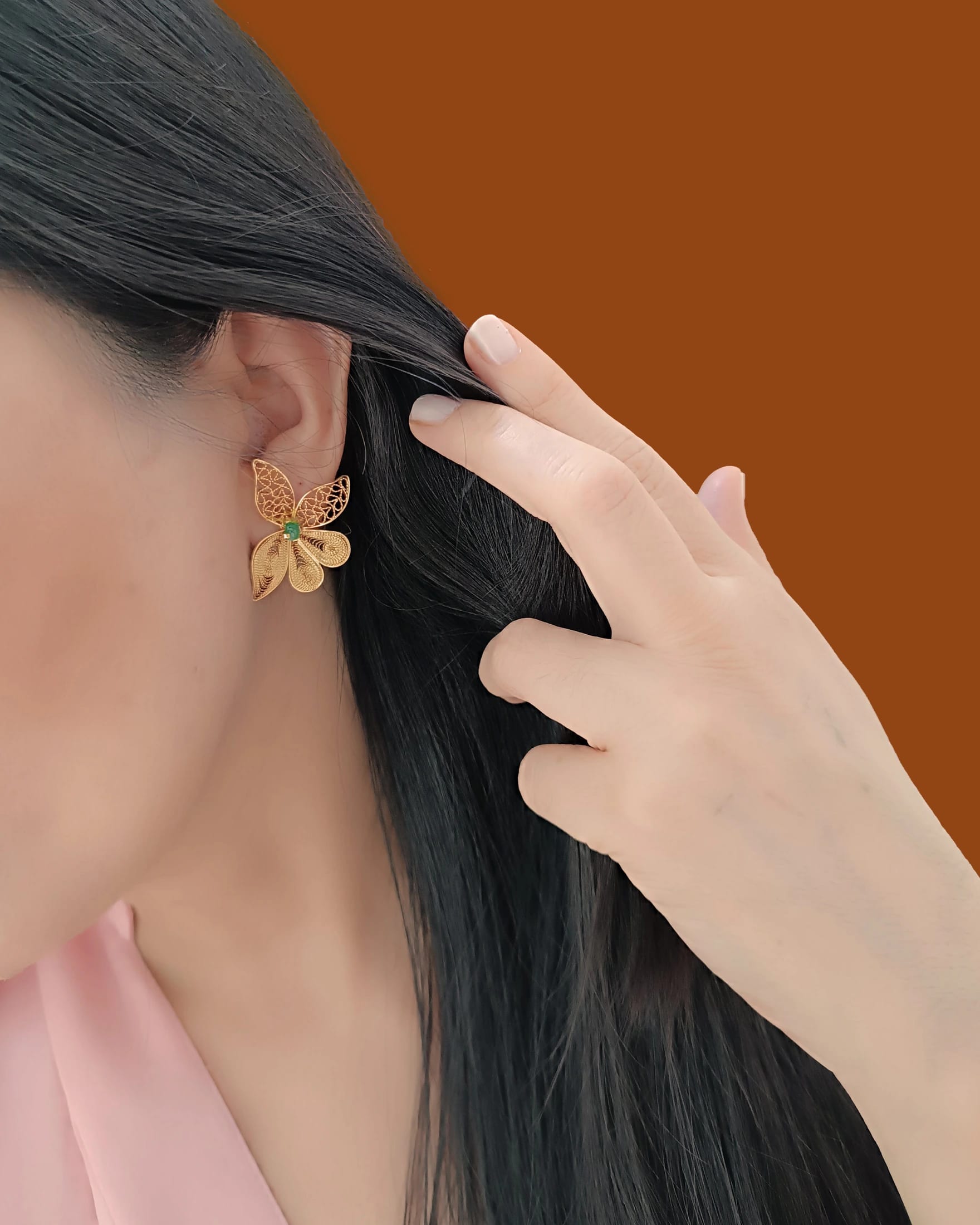 Aretes filigrana topo Imperial - imagen 4