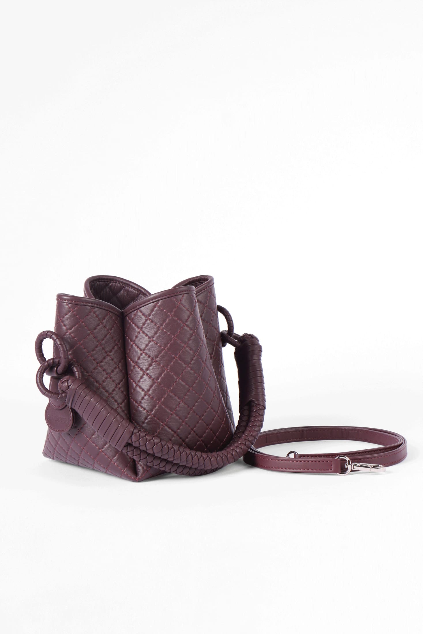 Tulip Mini Bucket Bag, Burgundy - imagen 5