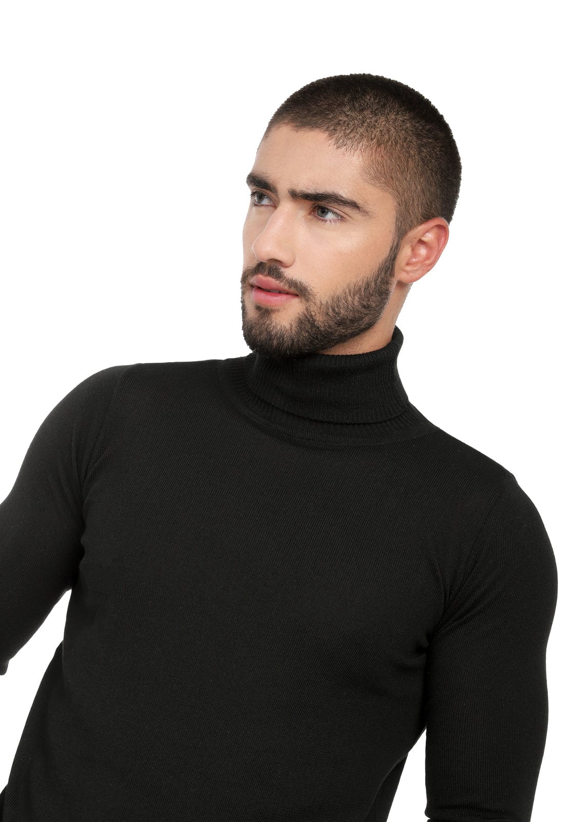 Buzo cuello tortuga negro - imagen 4