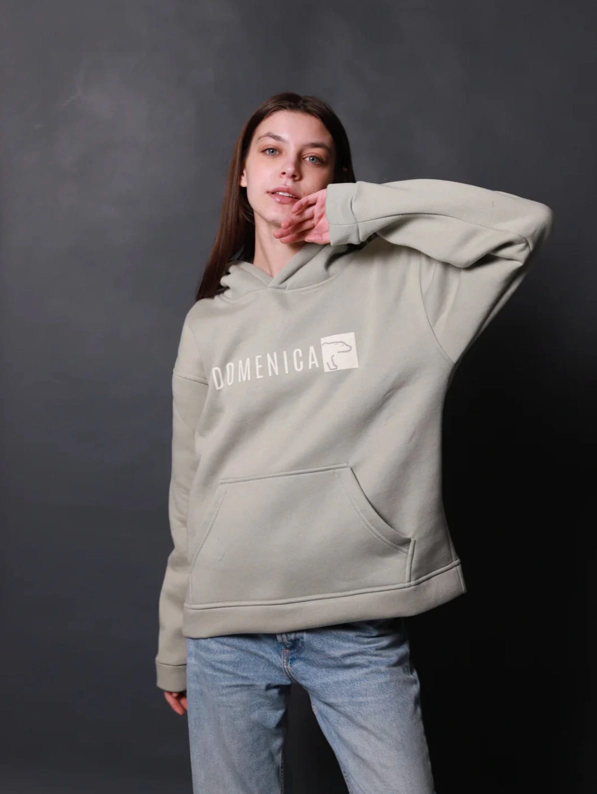 HOODIE OSO BEIGE OVERSIZED - UNISEX - imagen 1