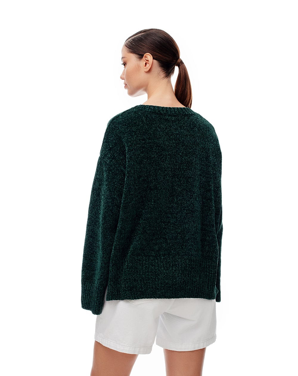 Suéter oversize verde mujer - imagen 3