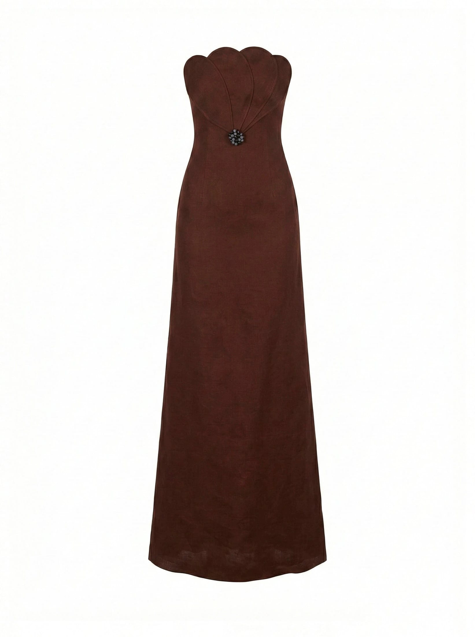 BIANCA DRESS UMBER BROWN - imagen 1