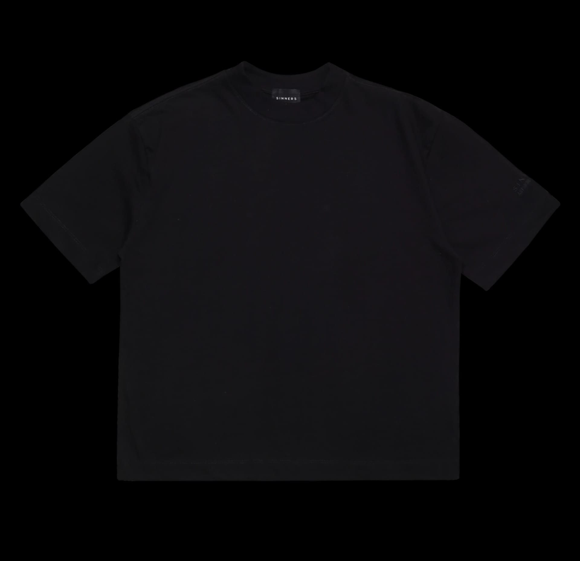 RHINESTONE LOGO BLACK T-SHIRT - imagen 1
