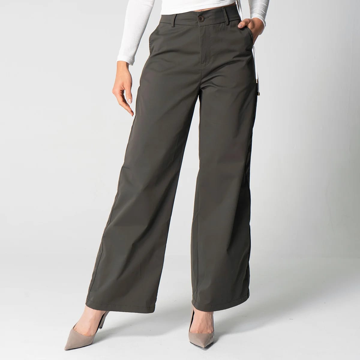 Pantalon Unicolor Wide Leg Zac - imagen 2