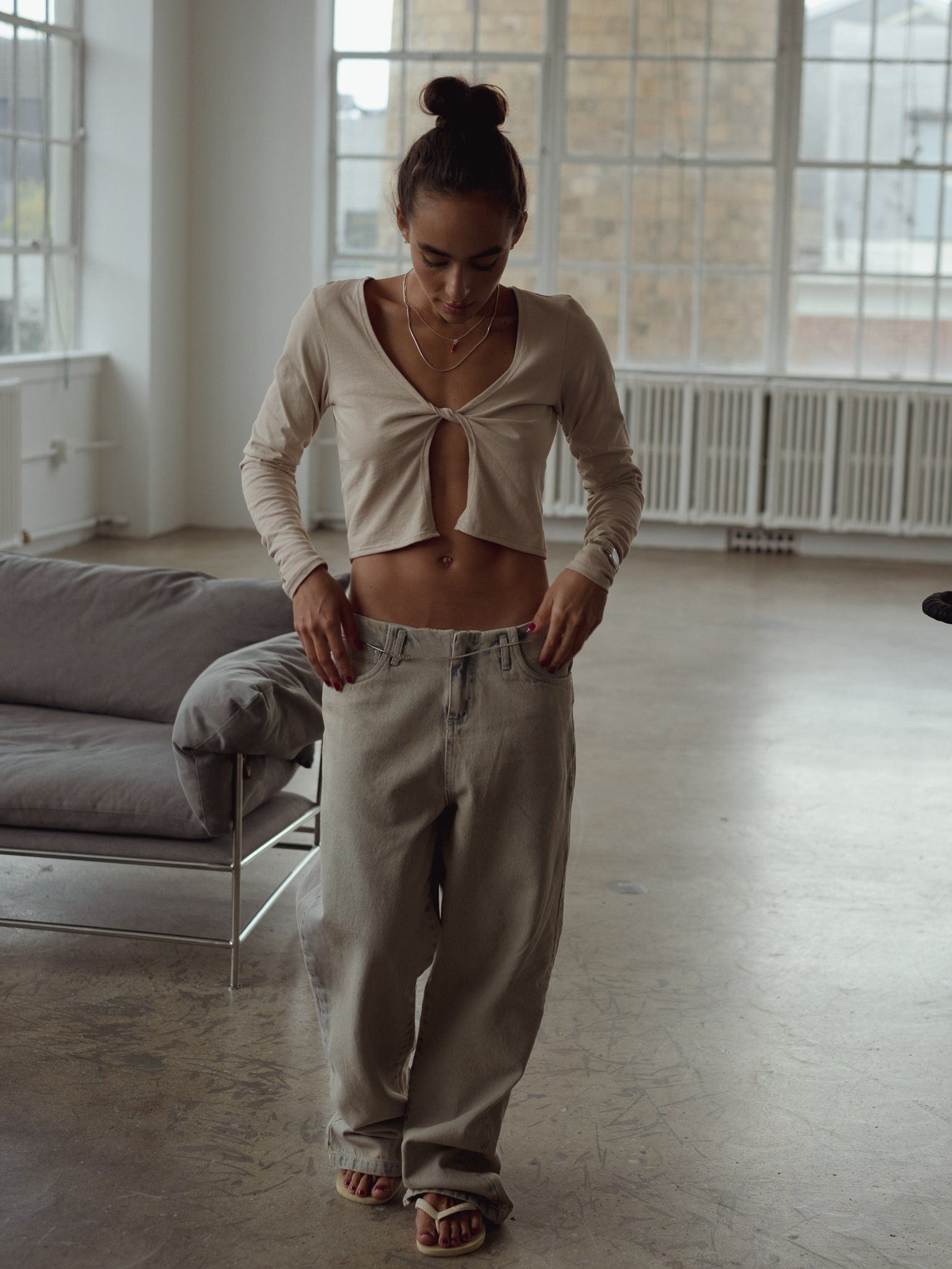 OPEN TWIST TOP - TAUPE - imagen 7