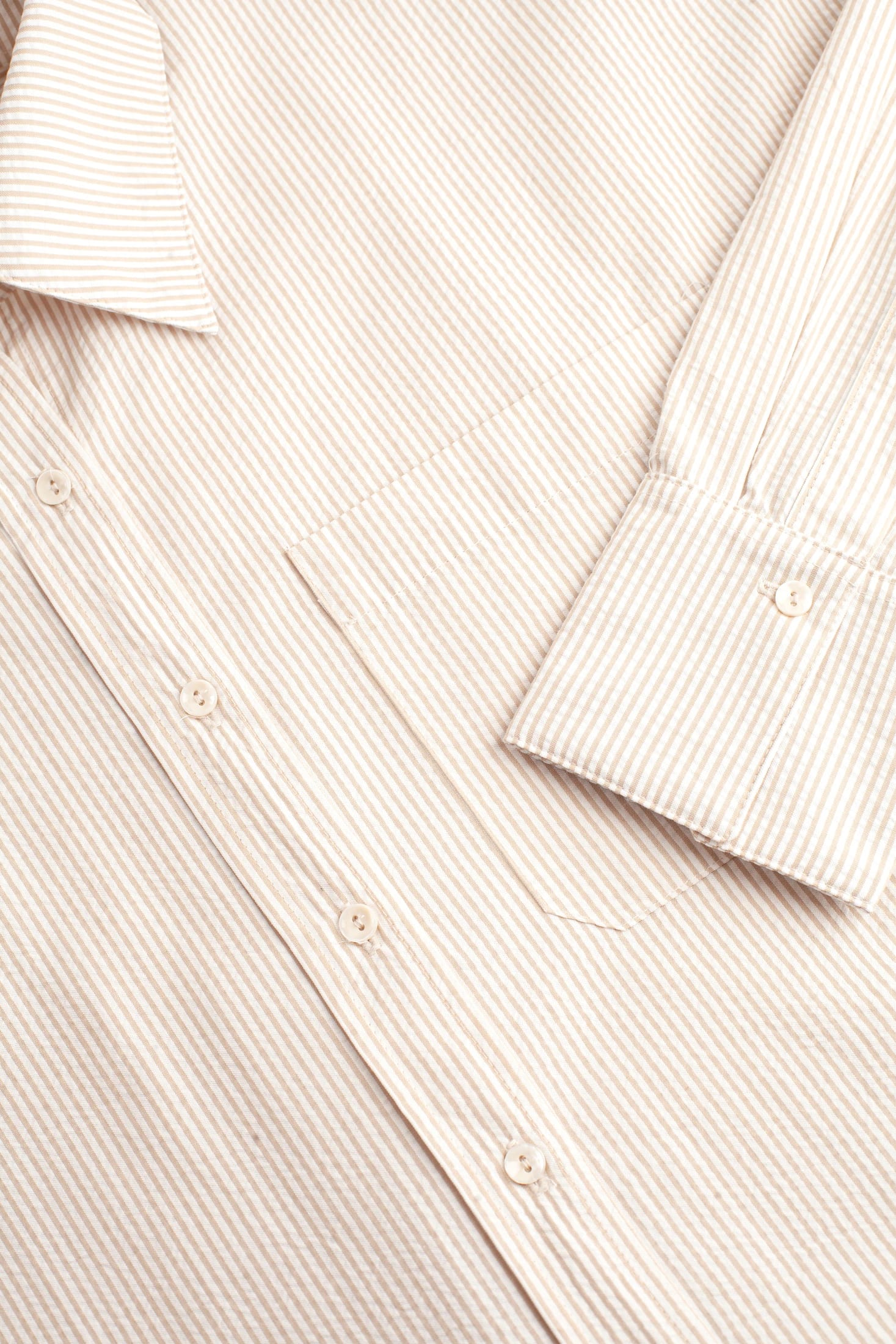 Camisa M Antonella Rayas Marfil - Beige - imagen 7