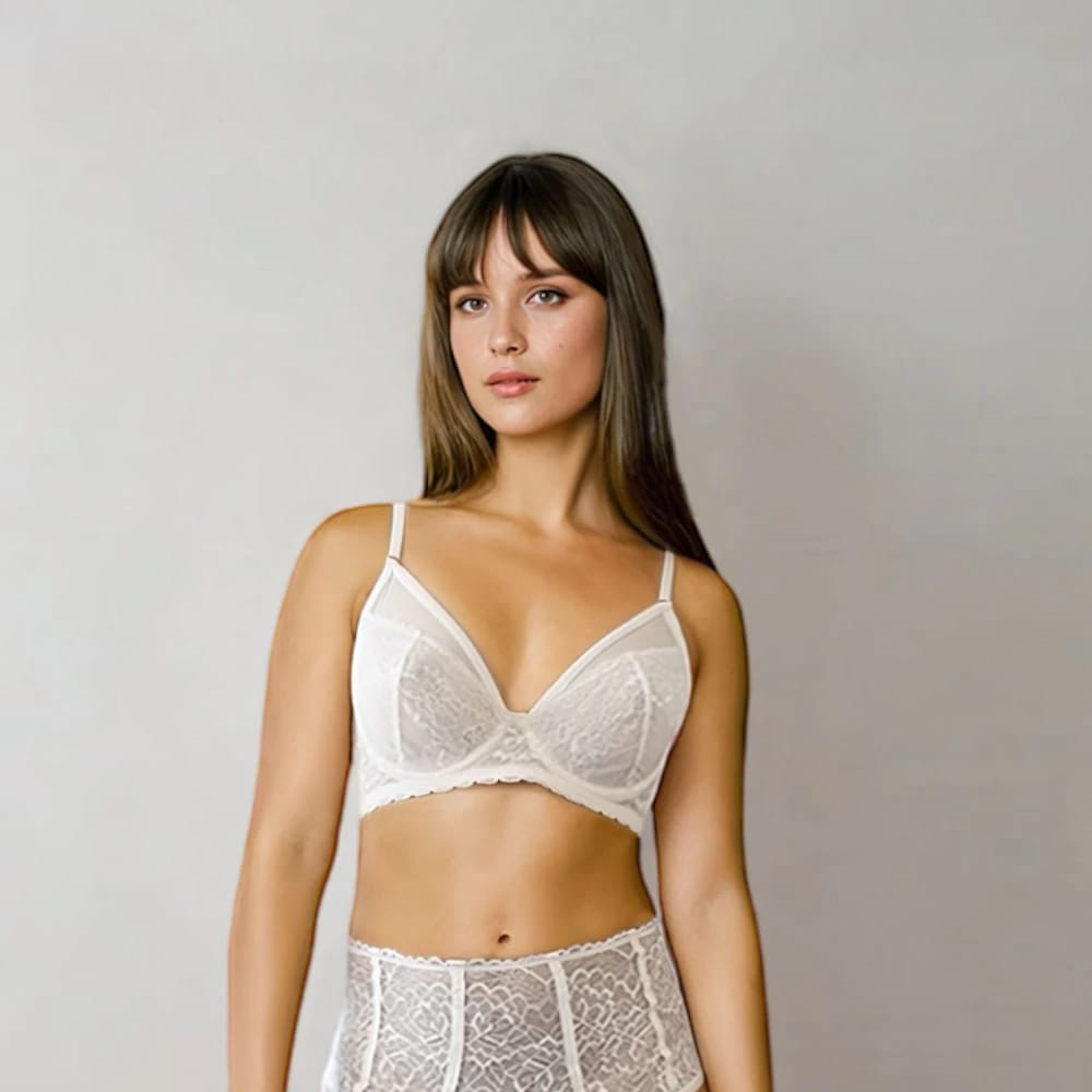 Bralette en Encaje y Tull Lujo Nocturno. - imagen 7