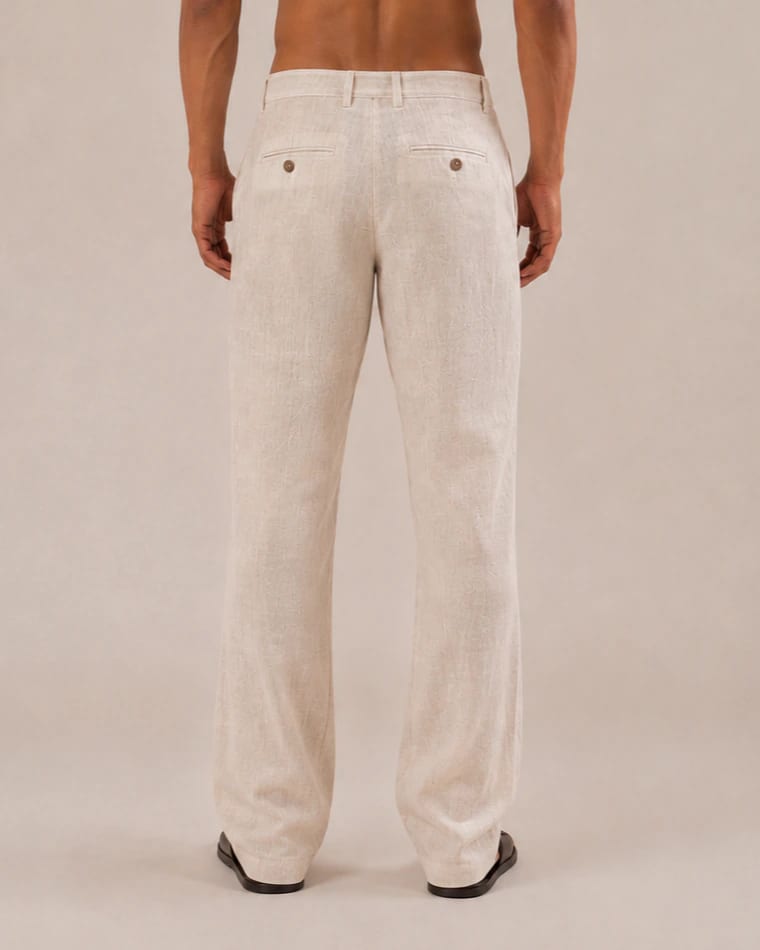 pantalón regular fit beige - imagen 2