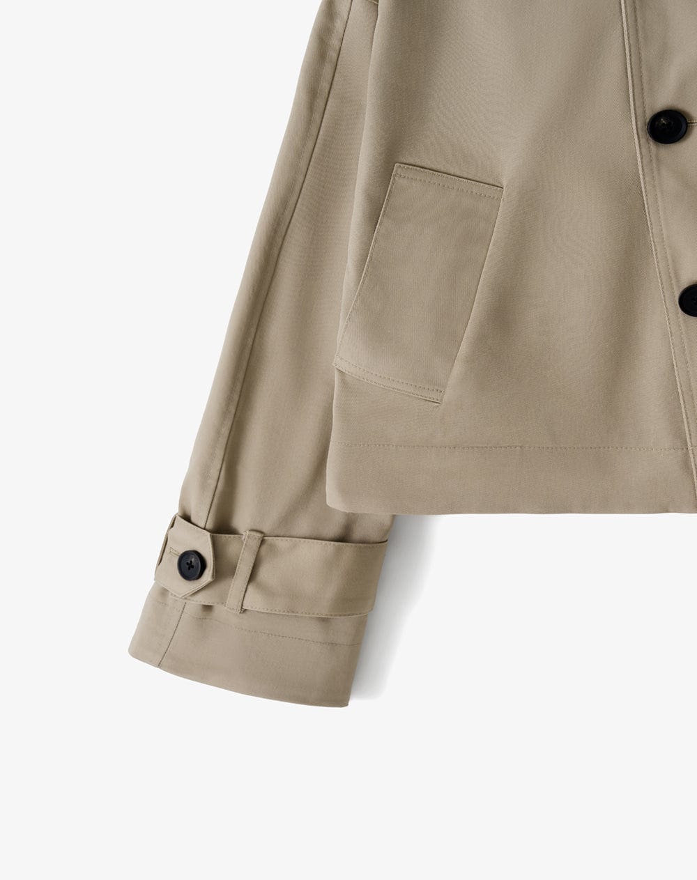 Chaqueta regular sin capucha kaki mujer - imagen 3