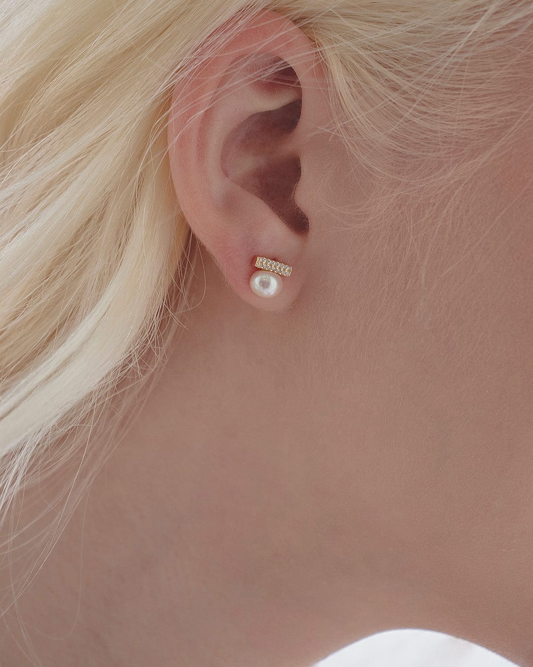 Aretes Perla y Cristales - imagen 4