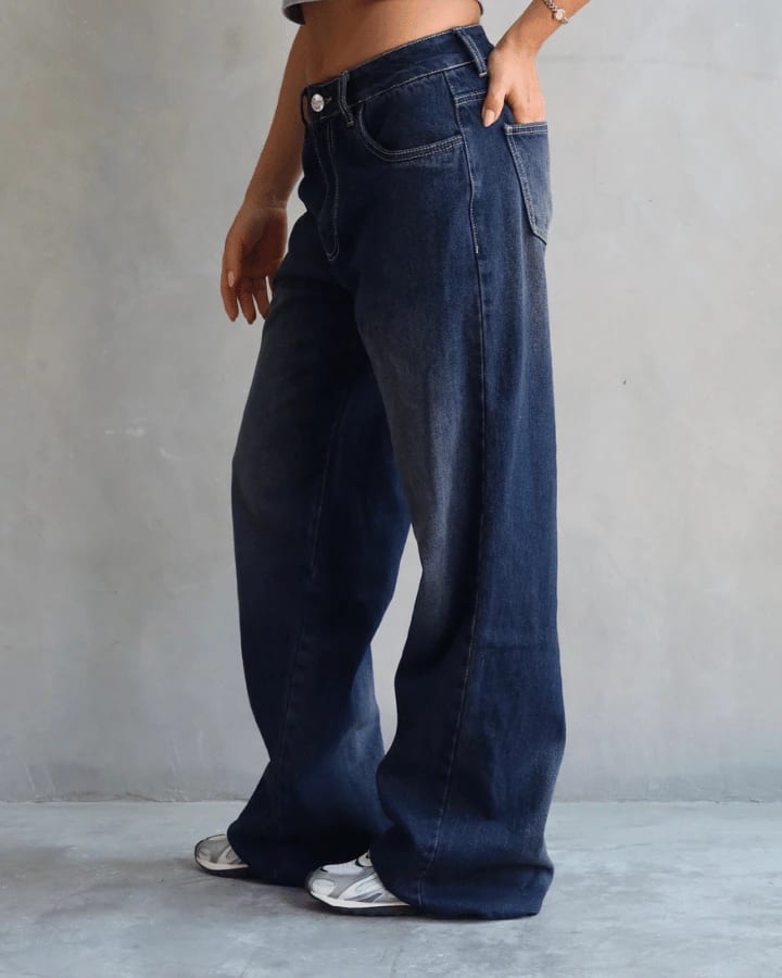 JEAN RELAXED FIT DARK BLUE TINTED AZUL OSCURO - imagen 5