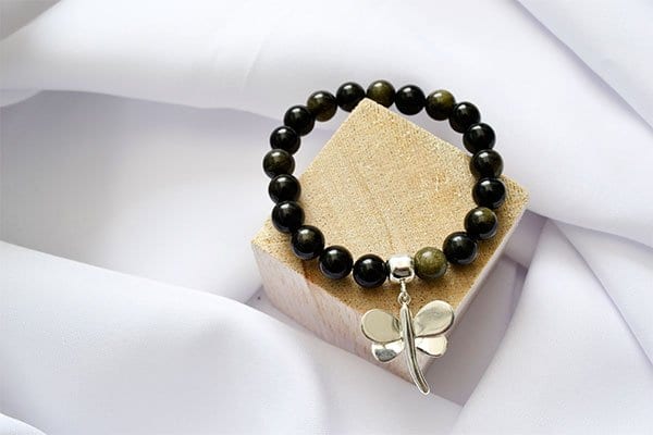 Pulsera Obsidiana dije Libélula M - imagen 2