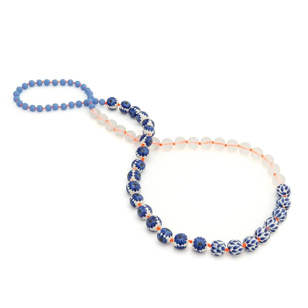 COLLAR MINI ESFERAS AZUL COBALTO - imagen 1