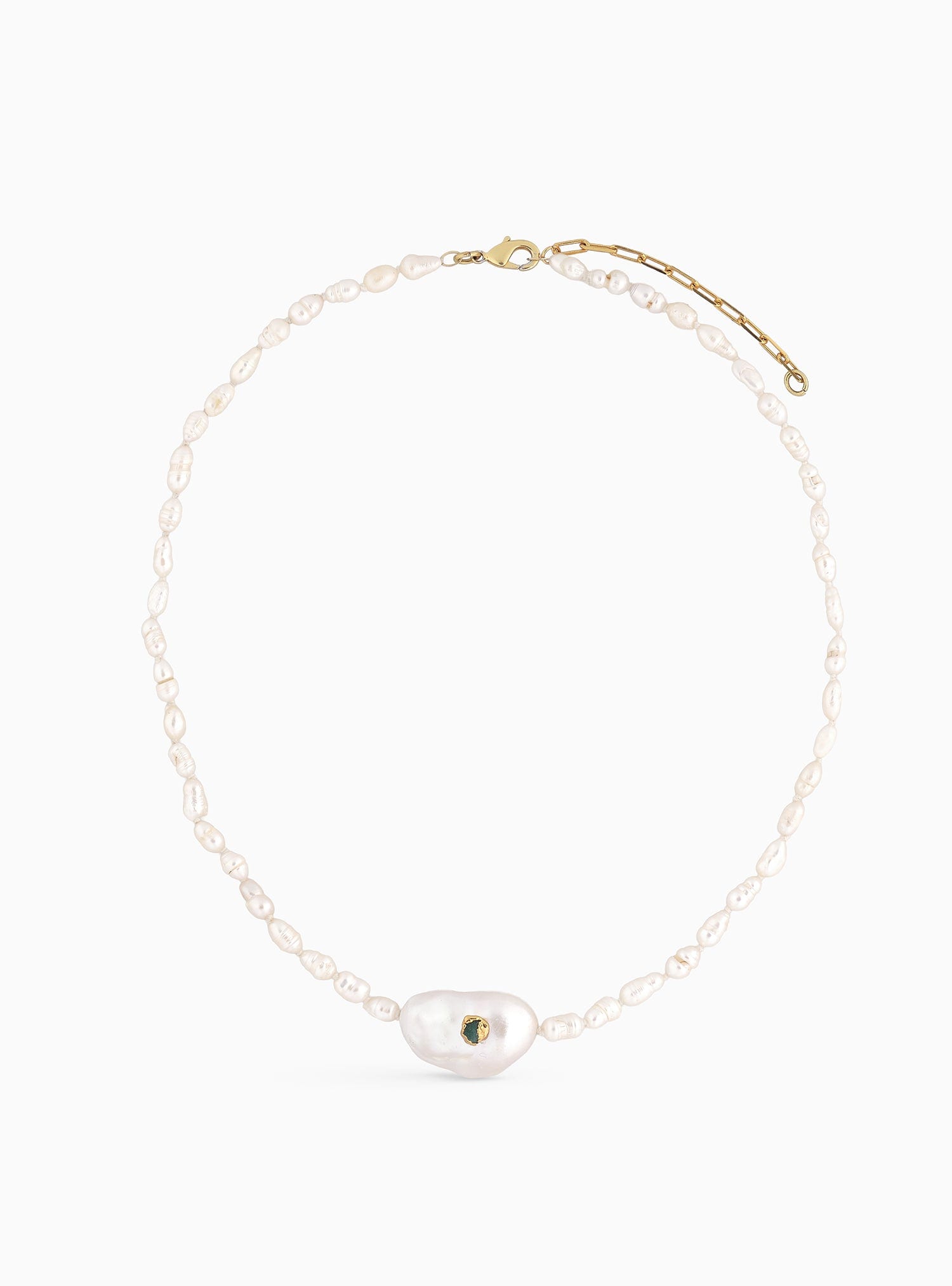 Emerald Pearl Necklace - imagen 1