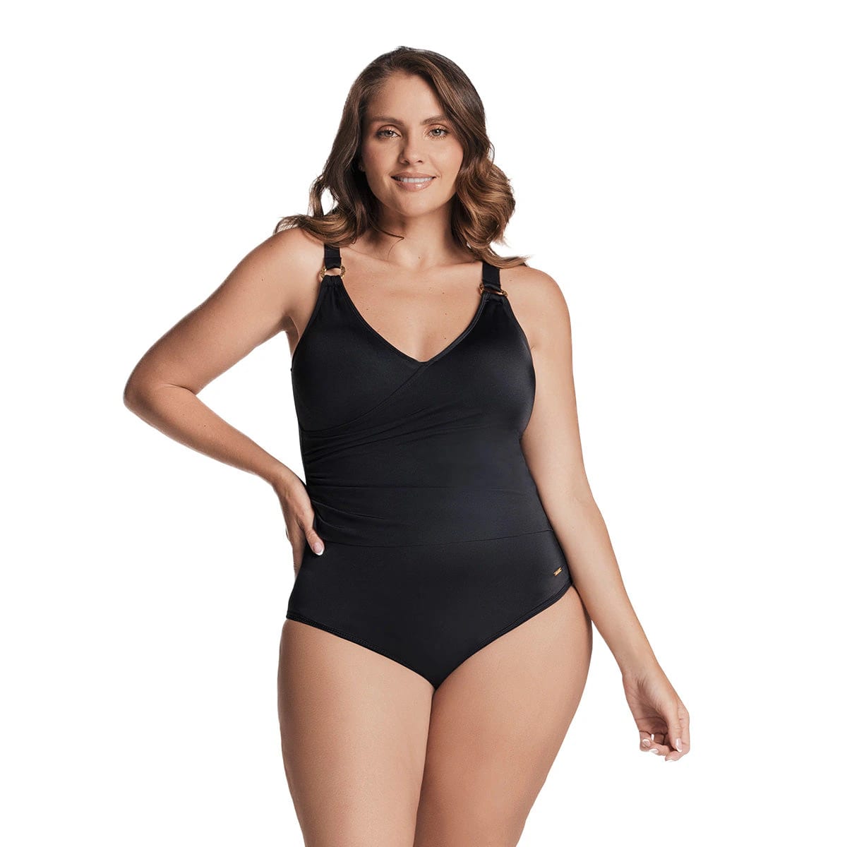 VESTIDO DE BAÑO ENTERO CON ESCOTE CRUZADO - imagen 4