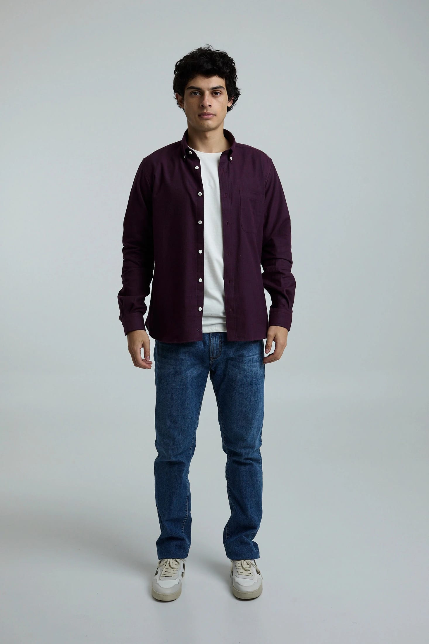 Camisa twill vinotinto - imagen 3