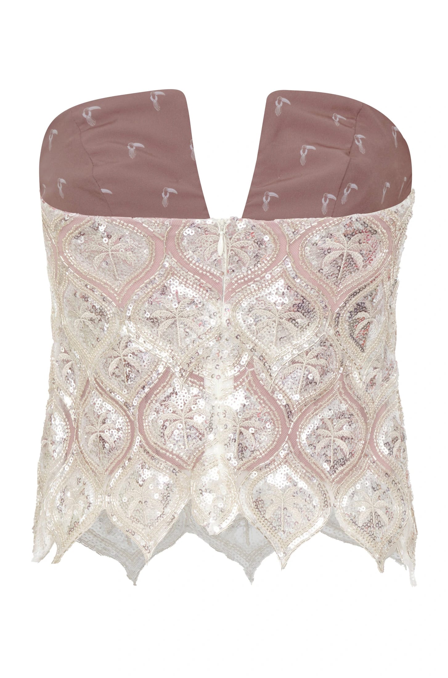 Luciana Palms Sequined Top / Silver - imagen 2