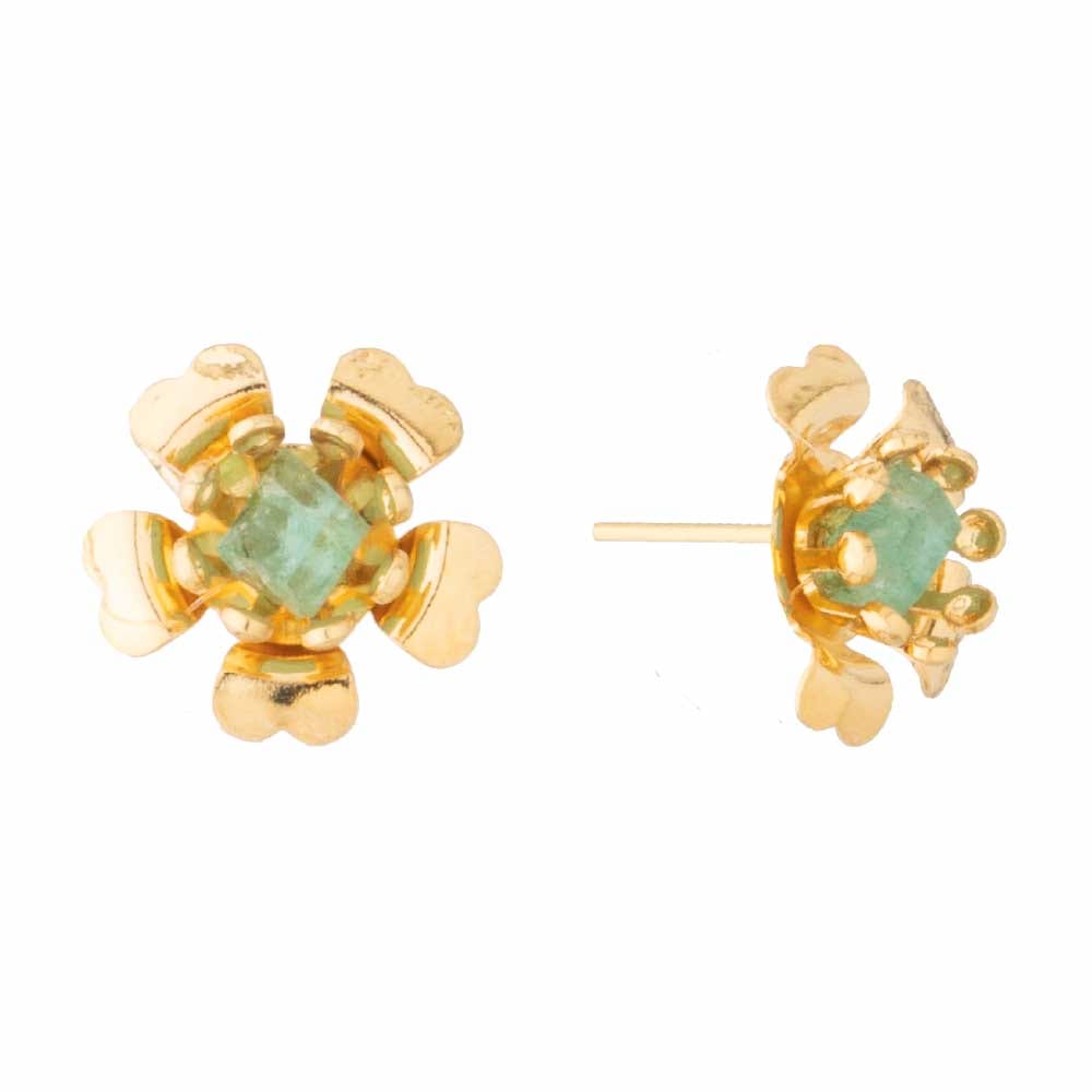Aretes Topo Pequeña Flor - imagen 1