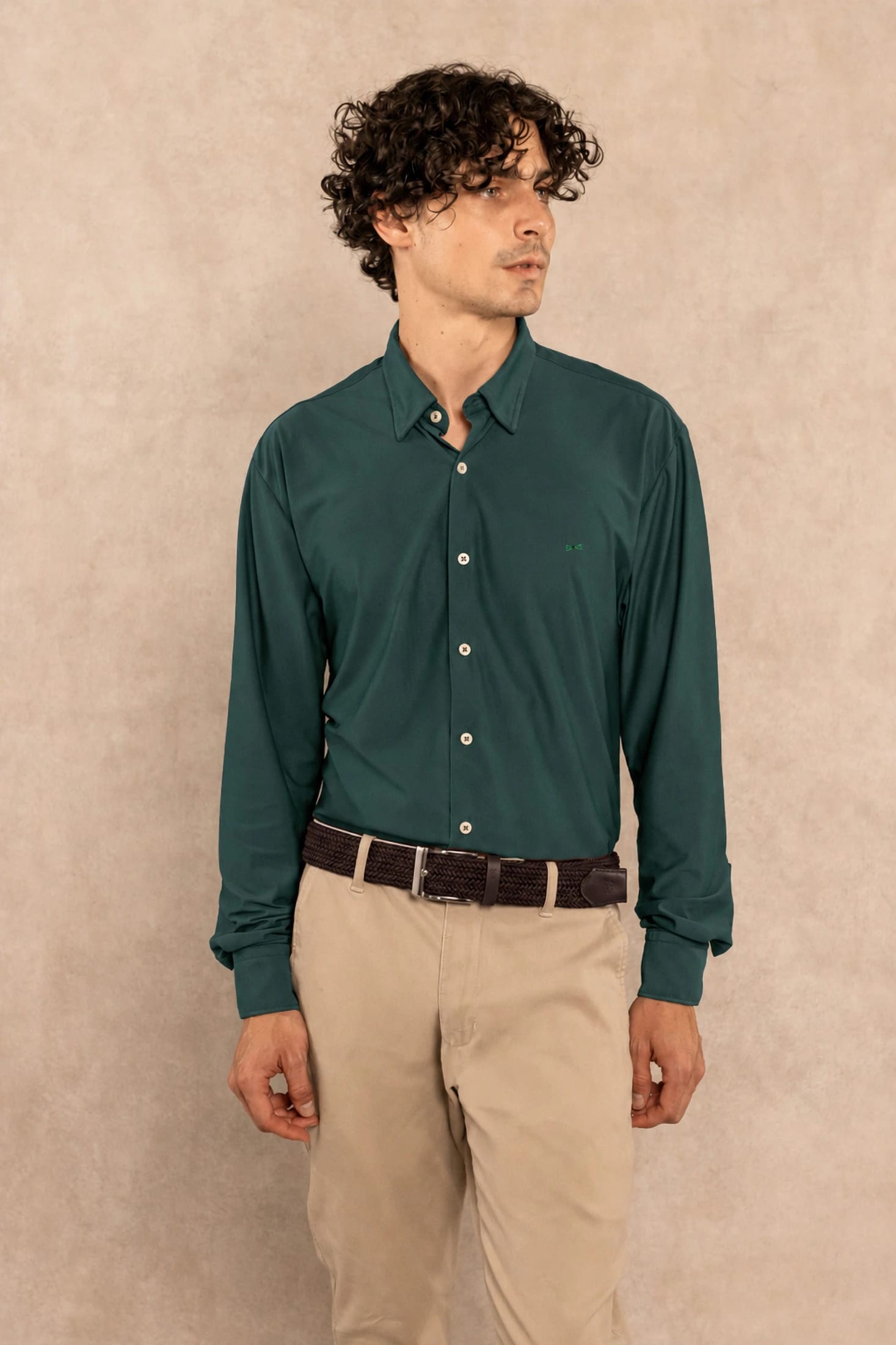 Camisa Performance Oxford Esmerald - imagen 3