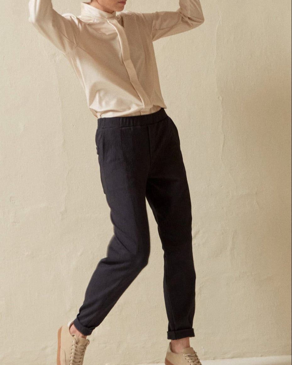 Pantalón Tech Formal Negro Textura SAMURAI - imagen 3