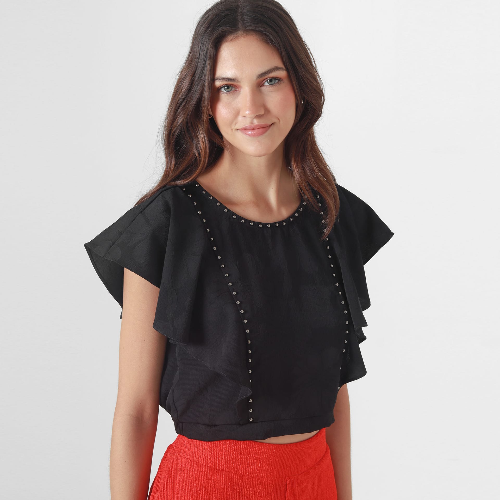 Blusa Cuello Redondo Manga Corta - imagen 4