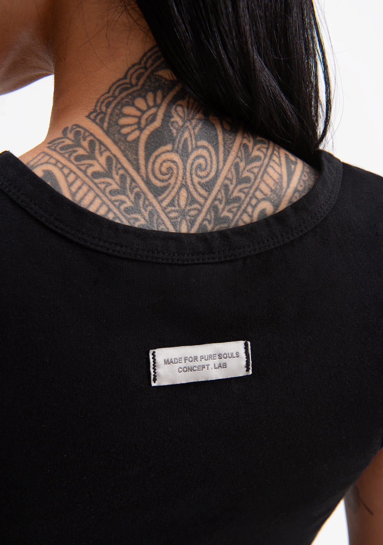 knockout black crop top - imagen 8