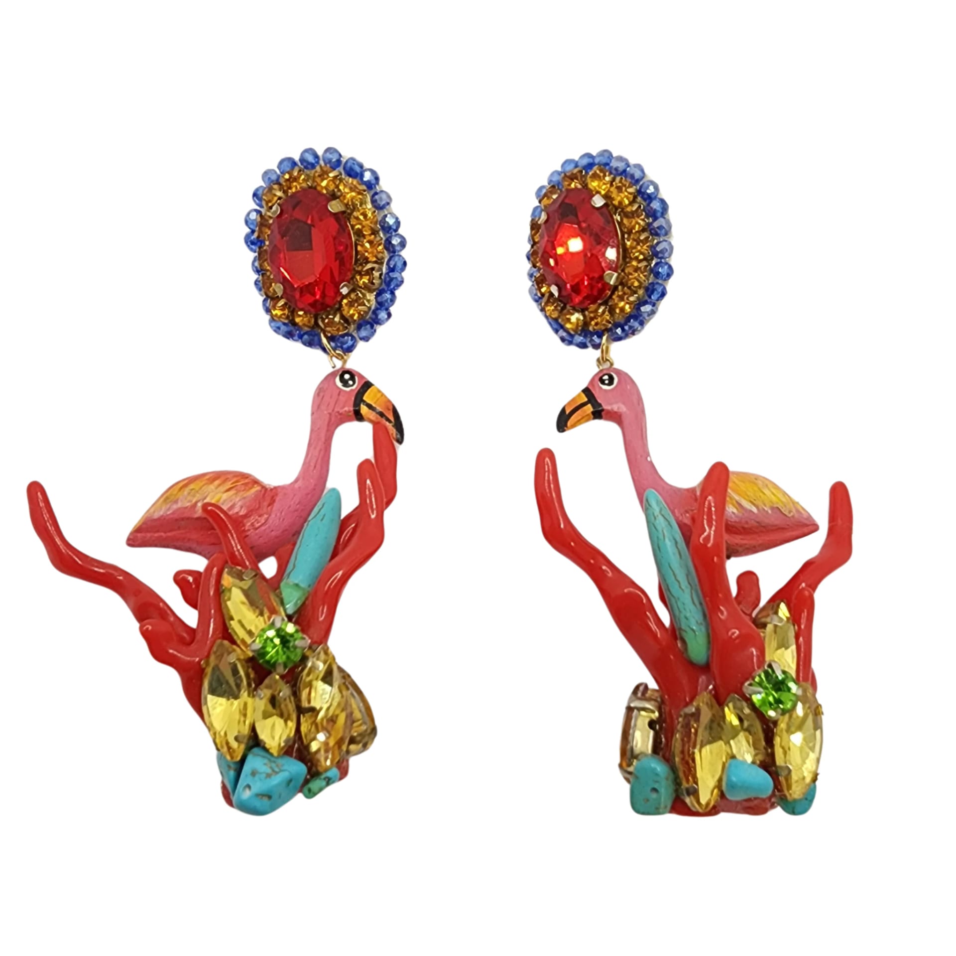 Flamingo Charm Earrings - imagen 2