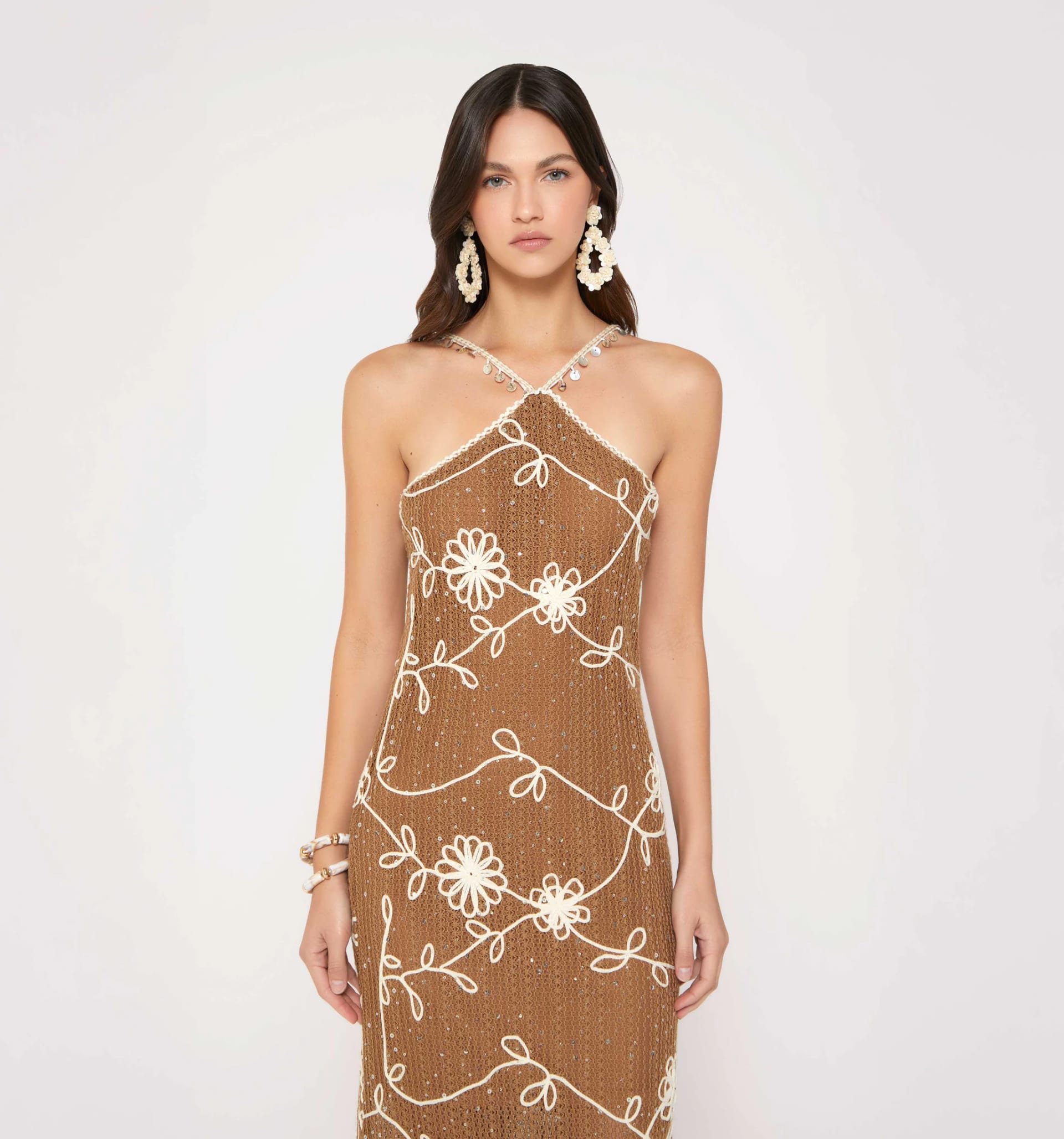 Vestido largo de tiras con insumos - imagen 3