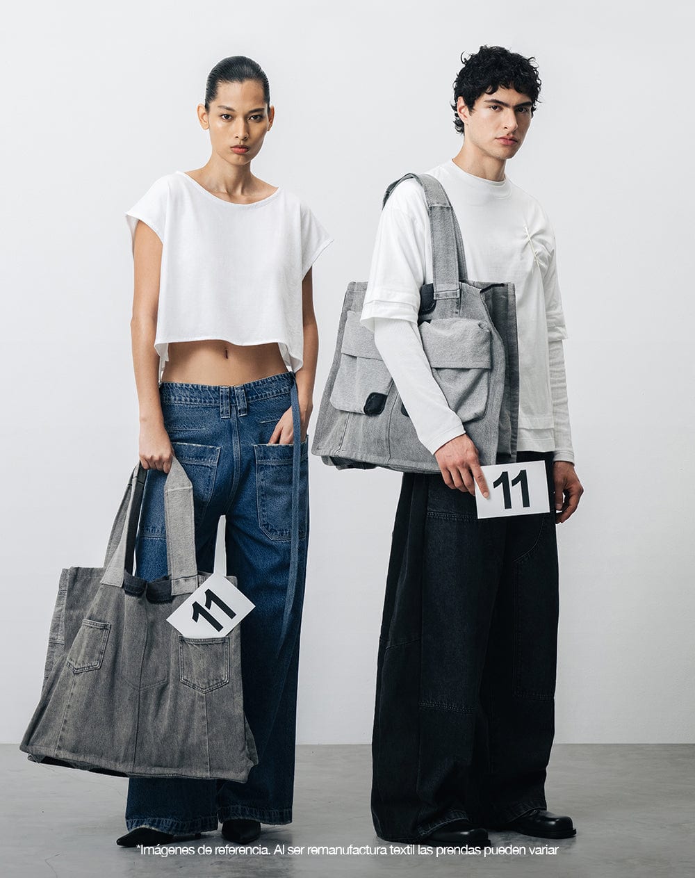 Tote bag denim maxi remanufacturado Gef x Alejandro Crocker mujer - imagen 4