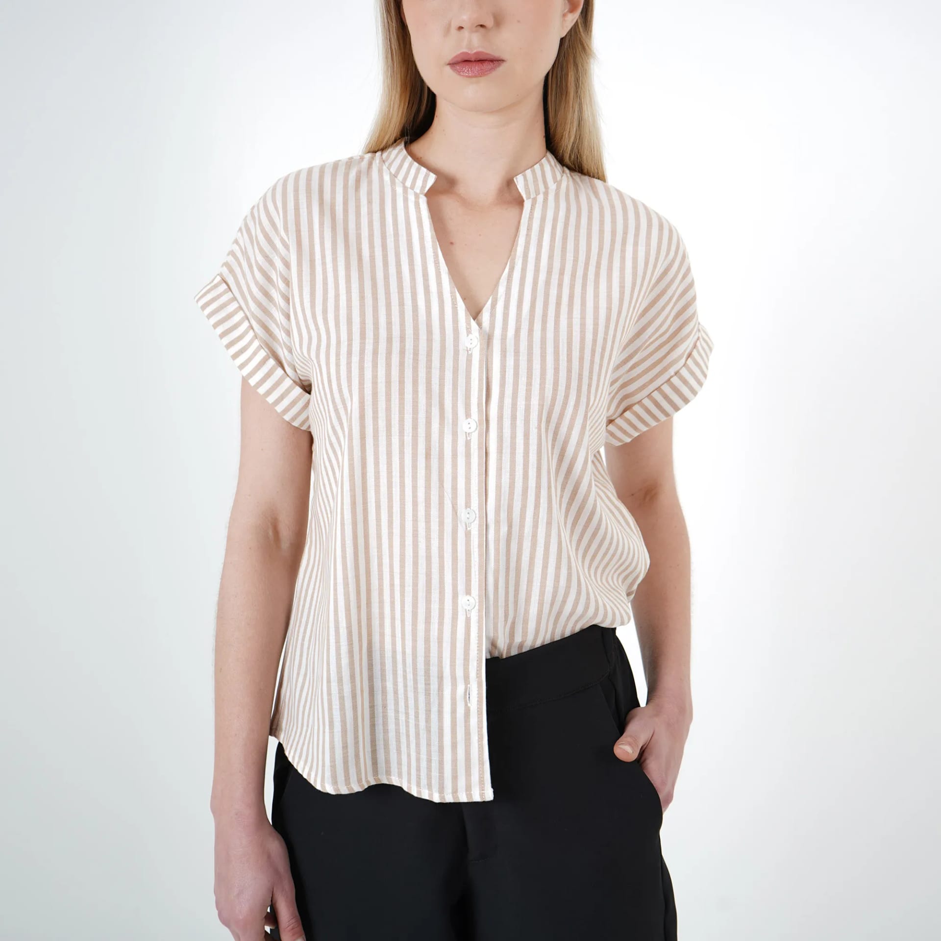 Blusa Cuello Neru Manga Corta - imagen 5
