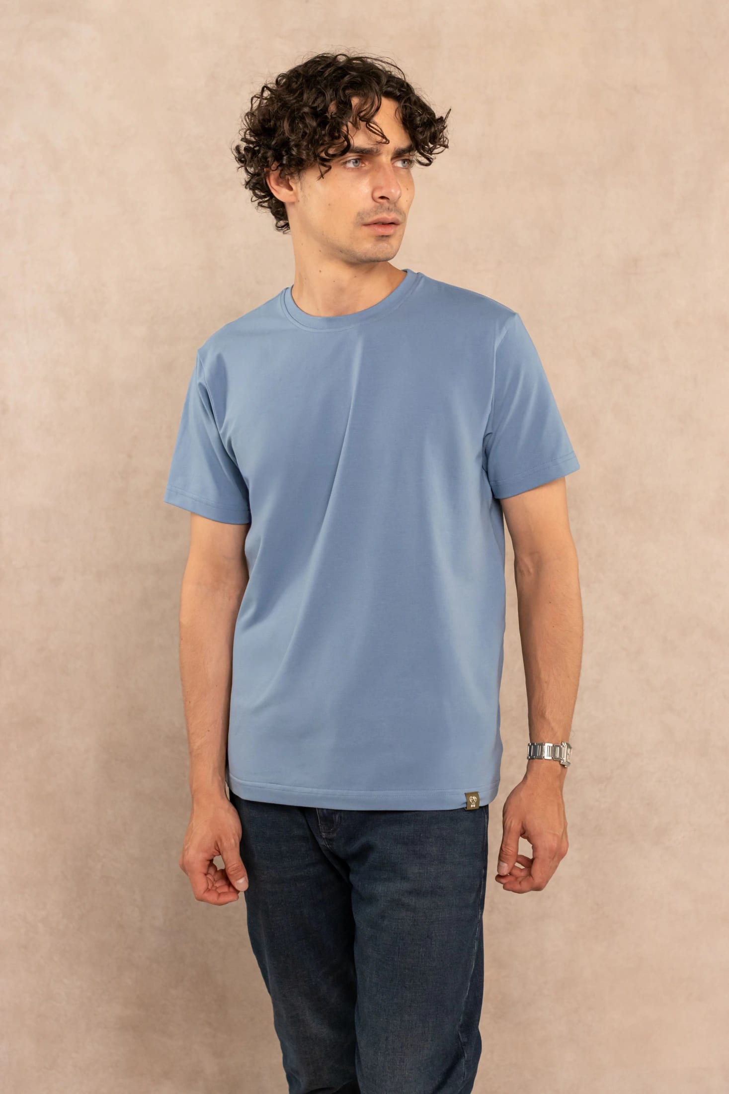 Camiseta Antimanchas Azul Chino - Talla Regular - imagen 3
