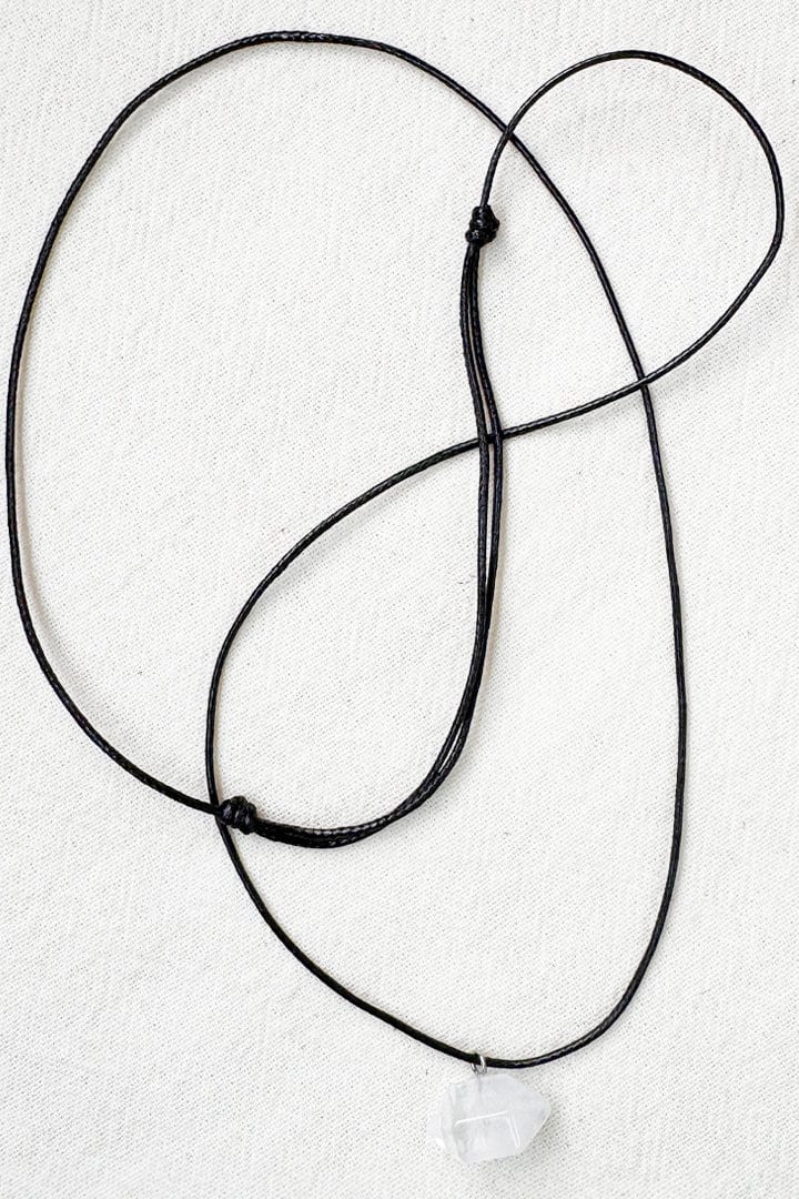 Collar cuerda cristal hexágono - imagen 2