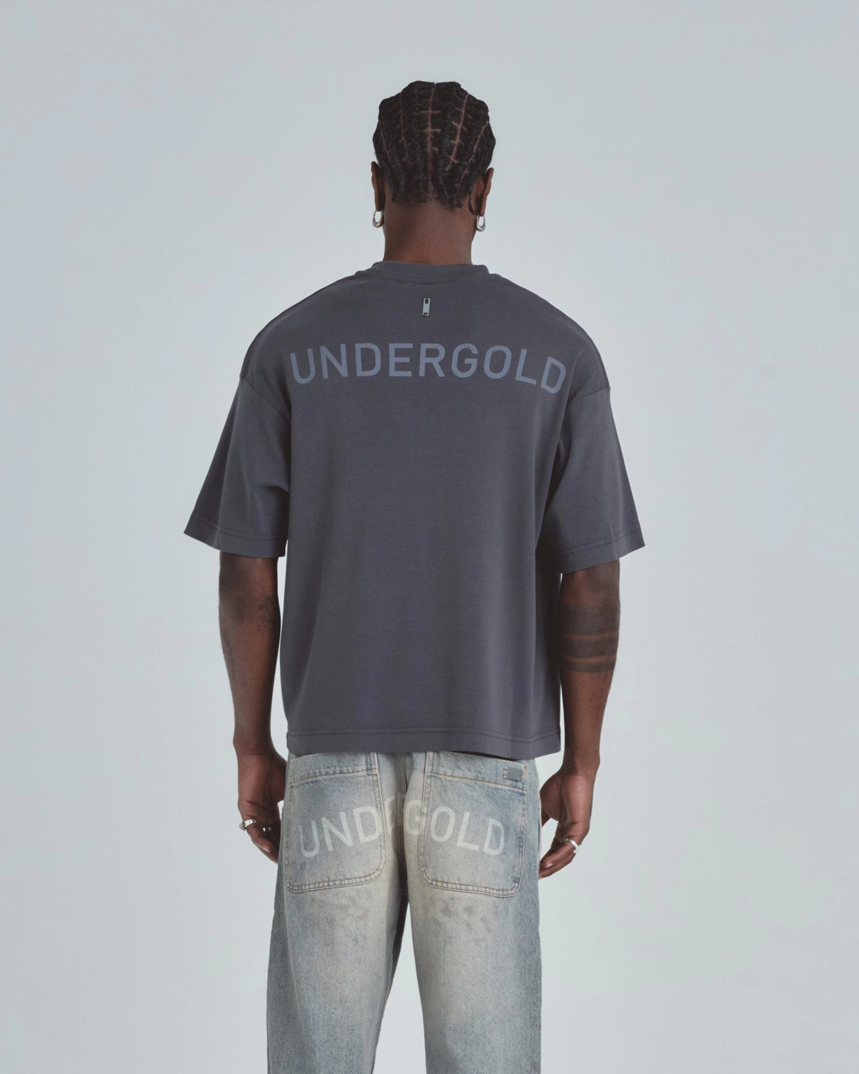 Line Basic Boxy Fit Tshirt Dark Gray - imagen 6