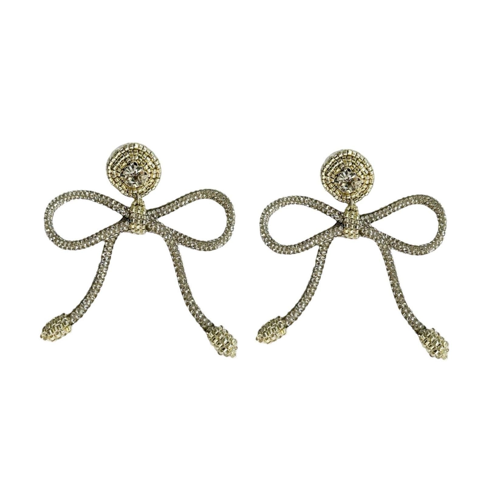 Merry Bow Silver Earrings - imagen 4