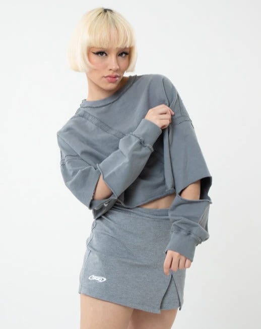 Falda Short Basic Sgo Gris - imagen 1