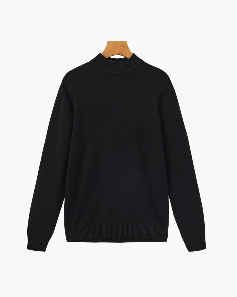 Essential Ribbed Mock Neck Sweater - imagen 1