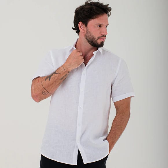 CAMISA MC 100% LINO HOMBRE - imagen 5