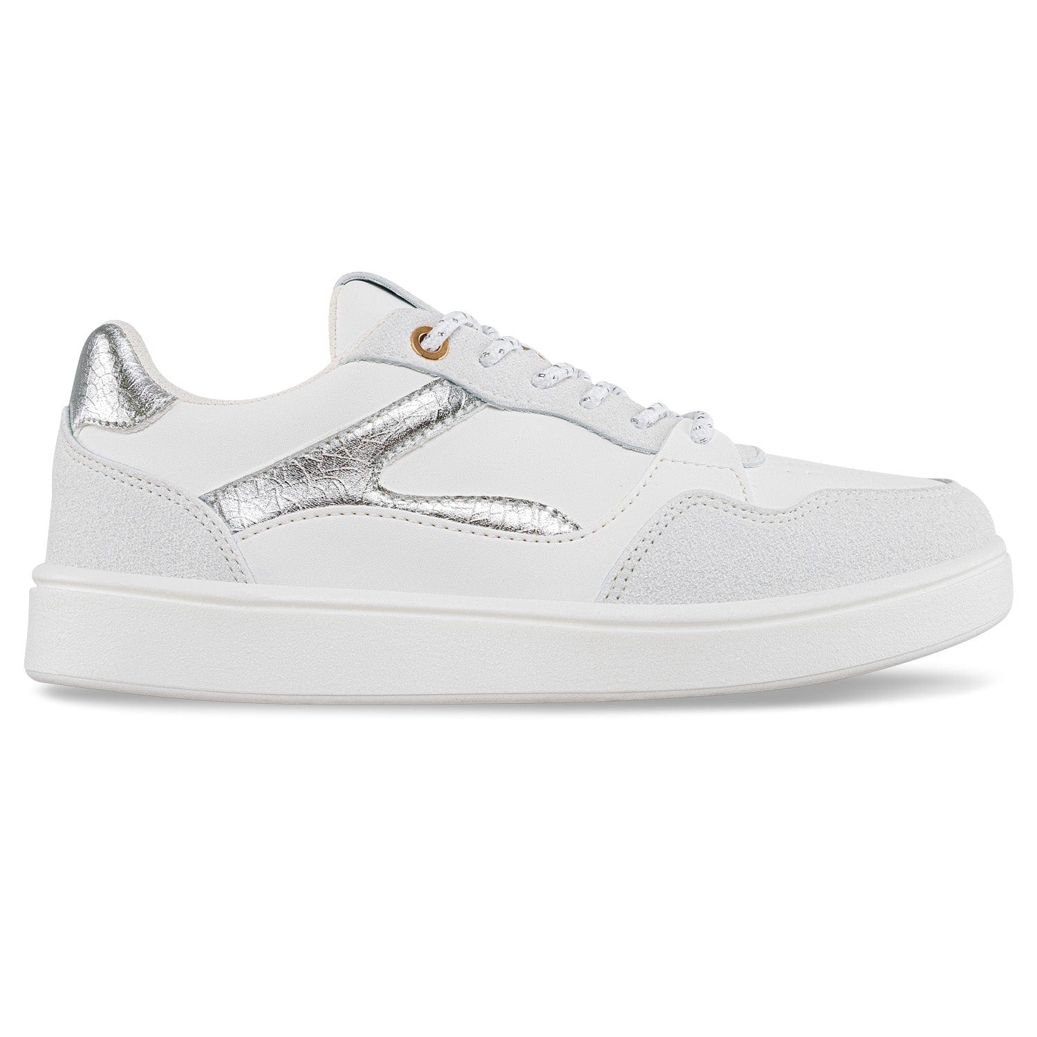 Tenis Urbanos Luccya Blanco-Plata Croydon Para Mujer - imagen 2