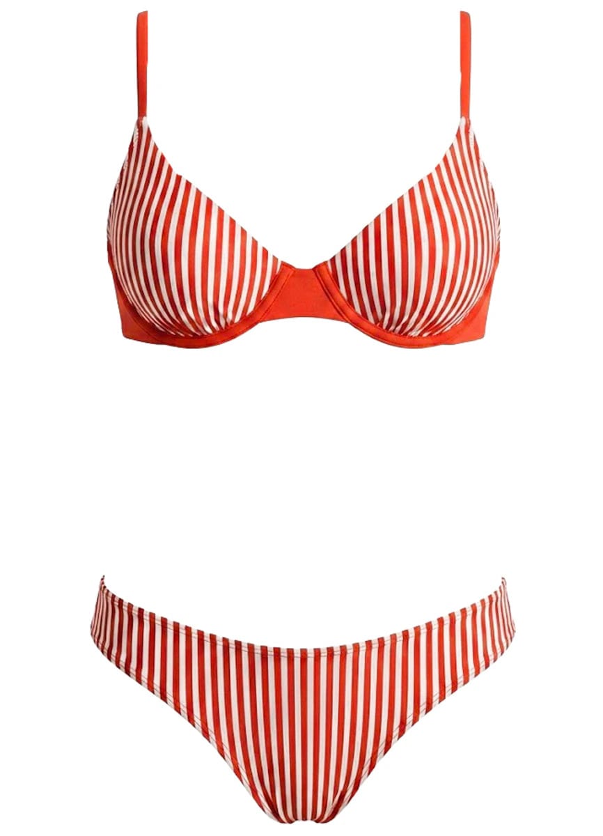 Maaji Red Camelia Sublimity Regular Rise Classic Bikini Bottom - imagen 6