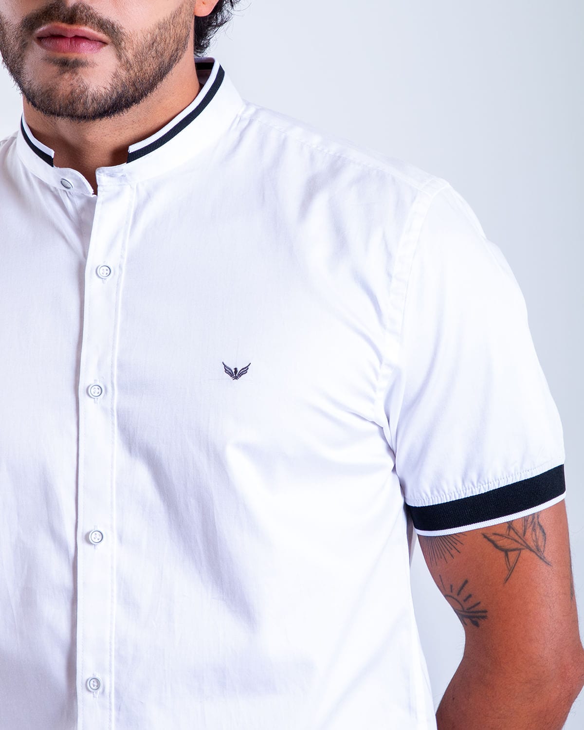 Camisa slim blanca manga corta para hombre - imagen 4