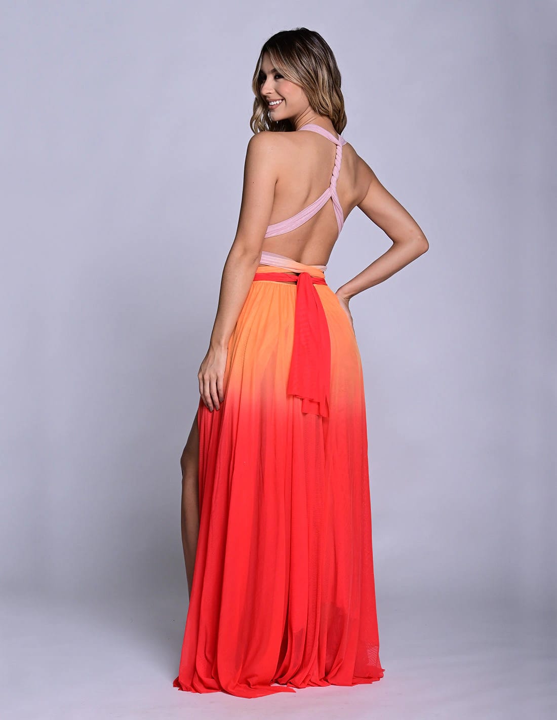 Vestido Hydra Coral Blush + Tangerine + Tomato - imagen 2