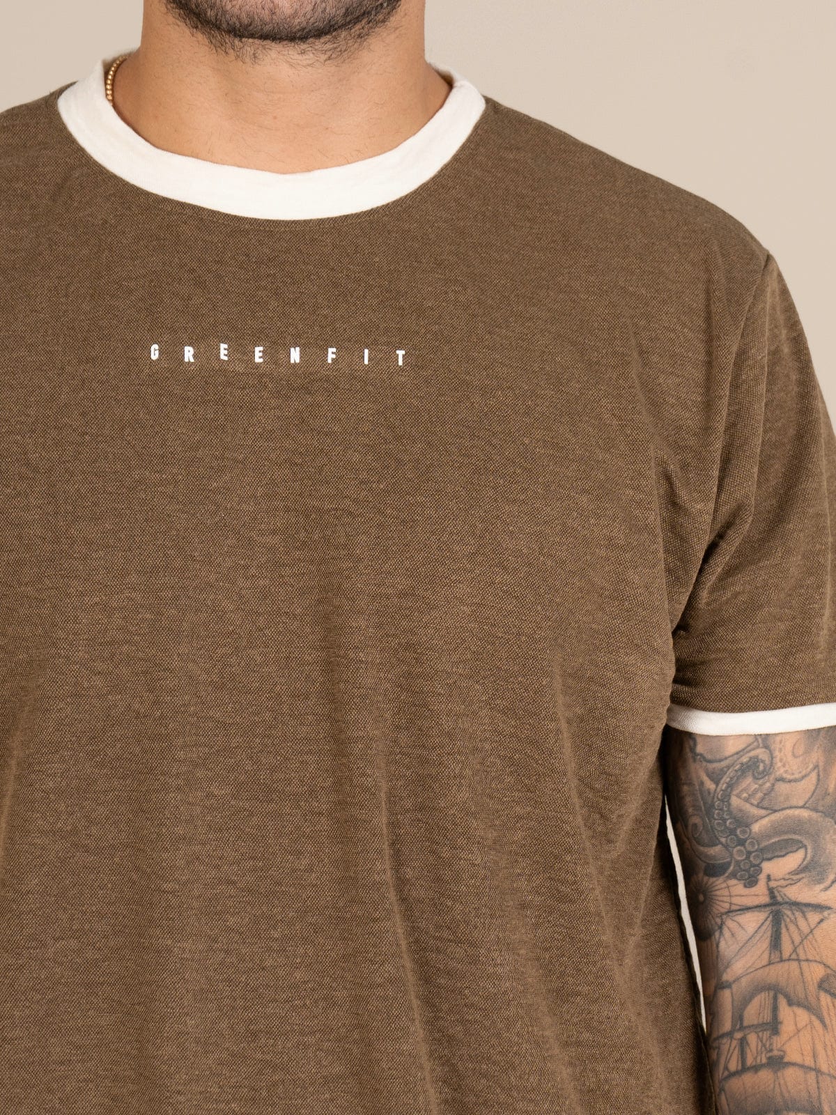 Camiseta hombre slim iza cafe - imagen 4