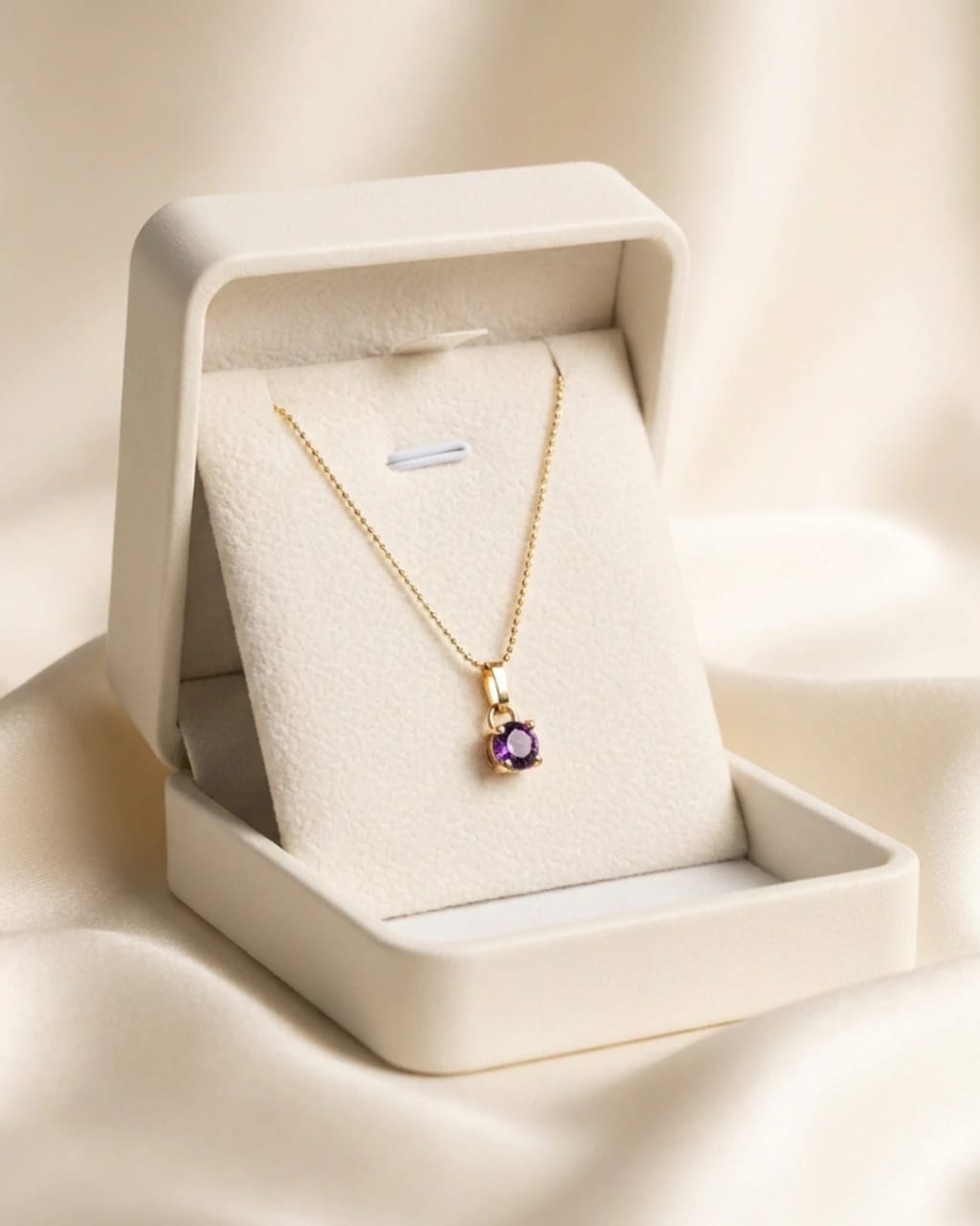 Dije Punto de luz Amatista en Oro 18k - imagen 2