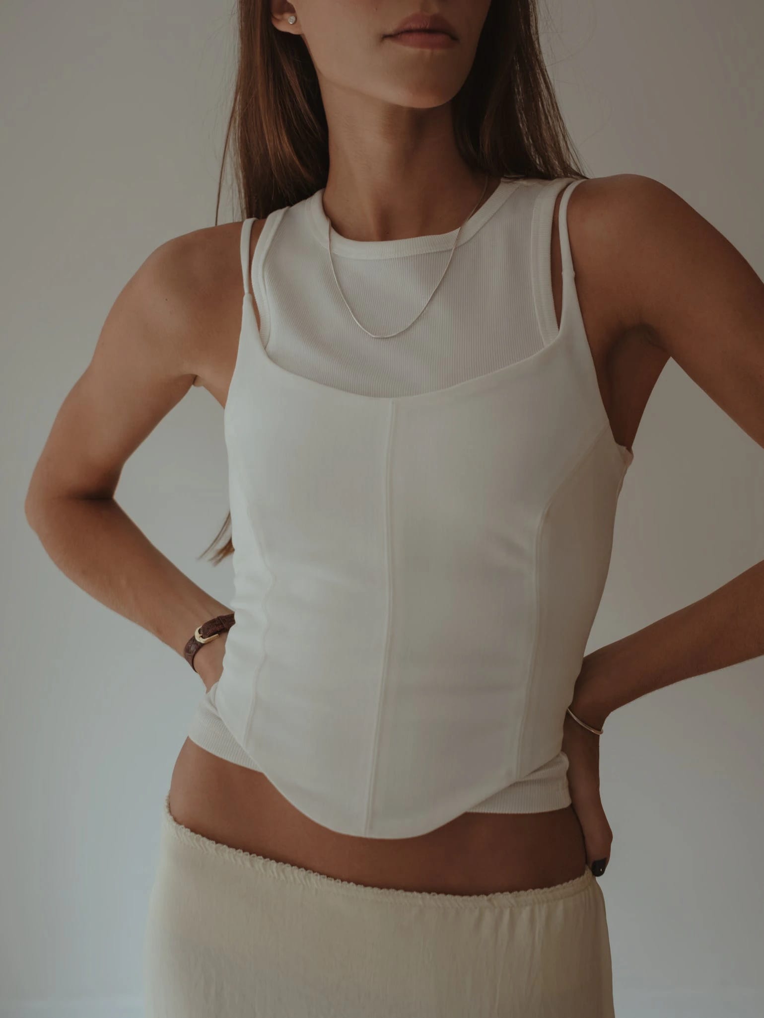 BACK LACE CORSET - SOFT WHITE - imagen 10