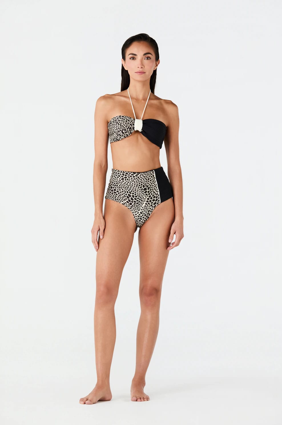 Frida Bottom / Ivory & Black Animal Print - imagen 4
