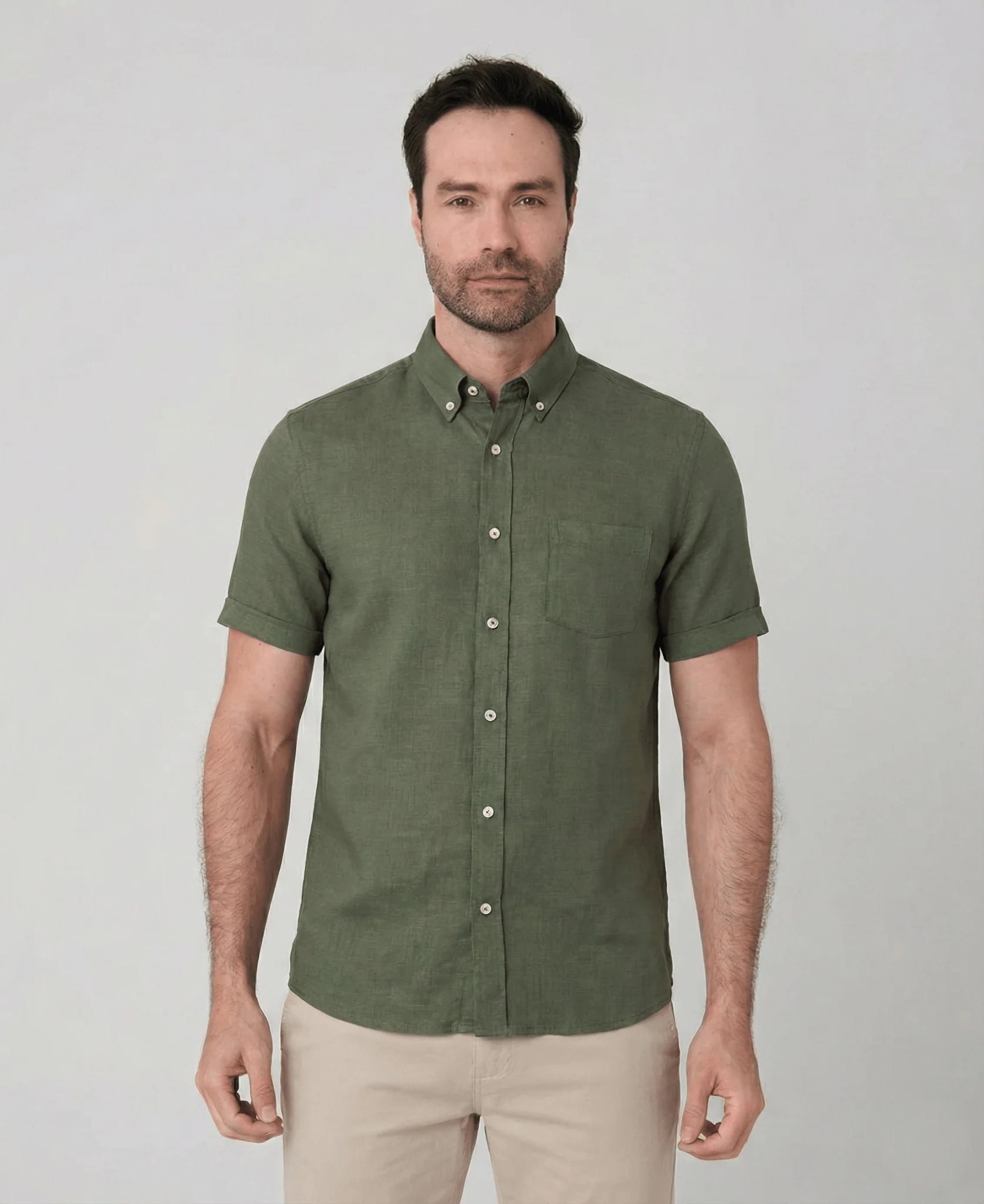 Camisa con bolsillo manga corta para hombre Jon Sonen 027225037 - imagen 4