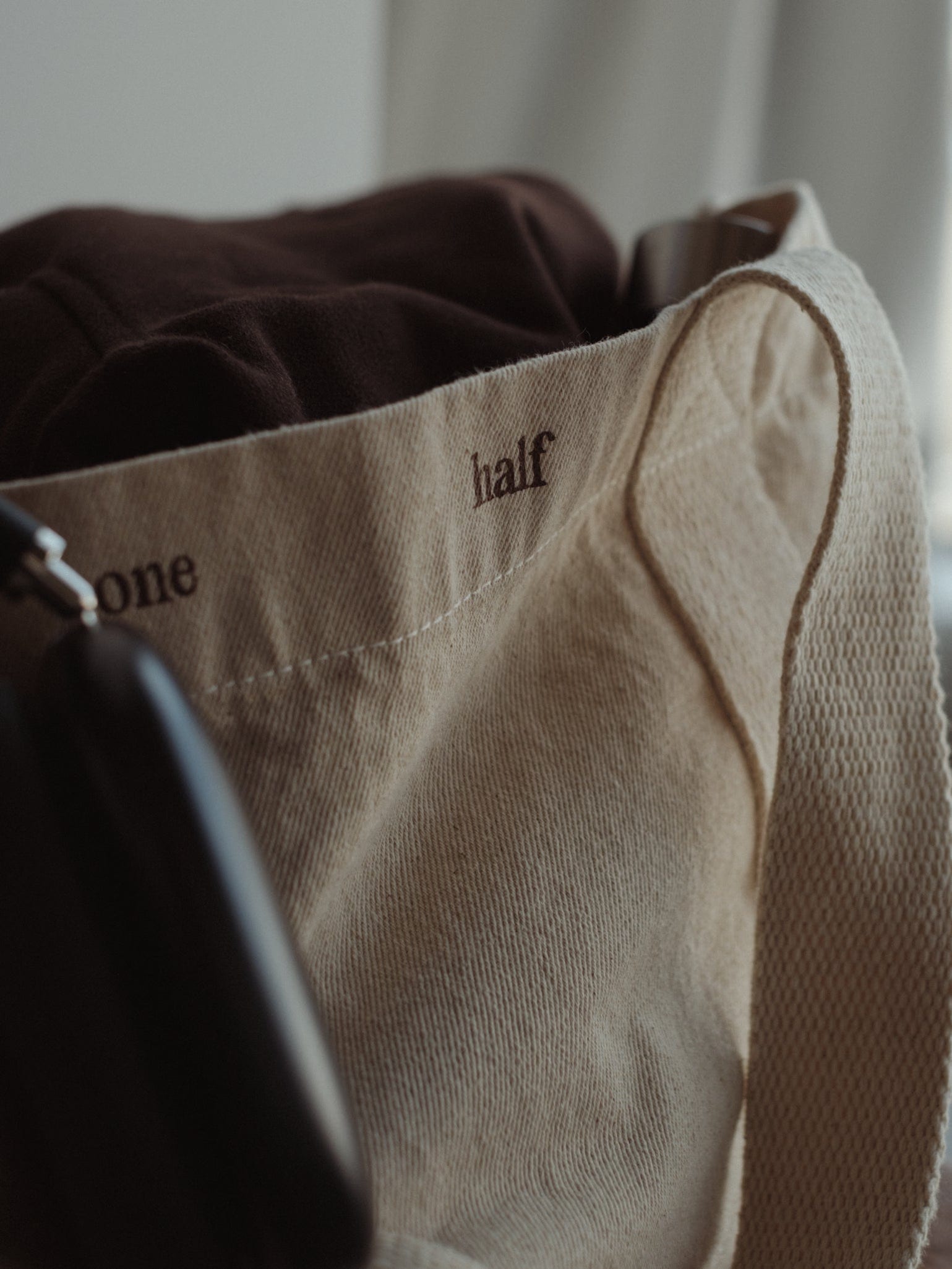 CONTRAST DENIM TOTE BAG - NATURAL - imagen 8