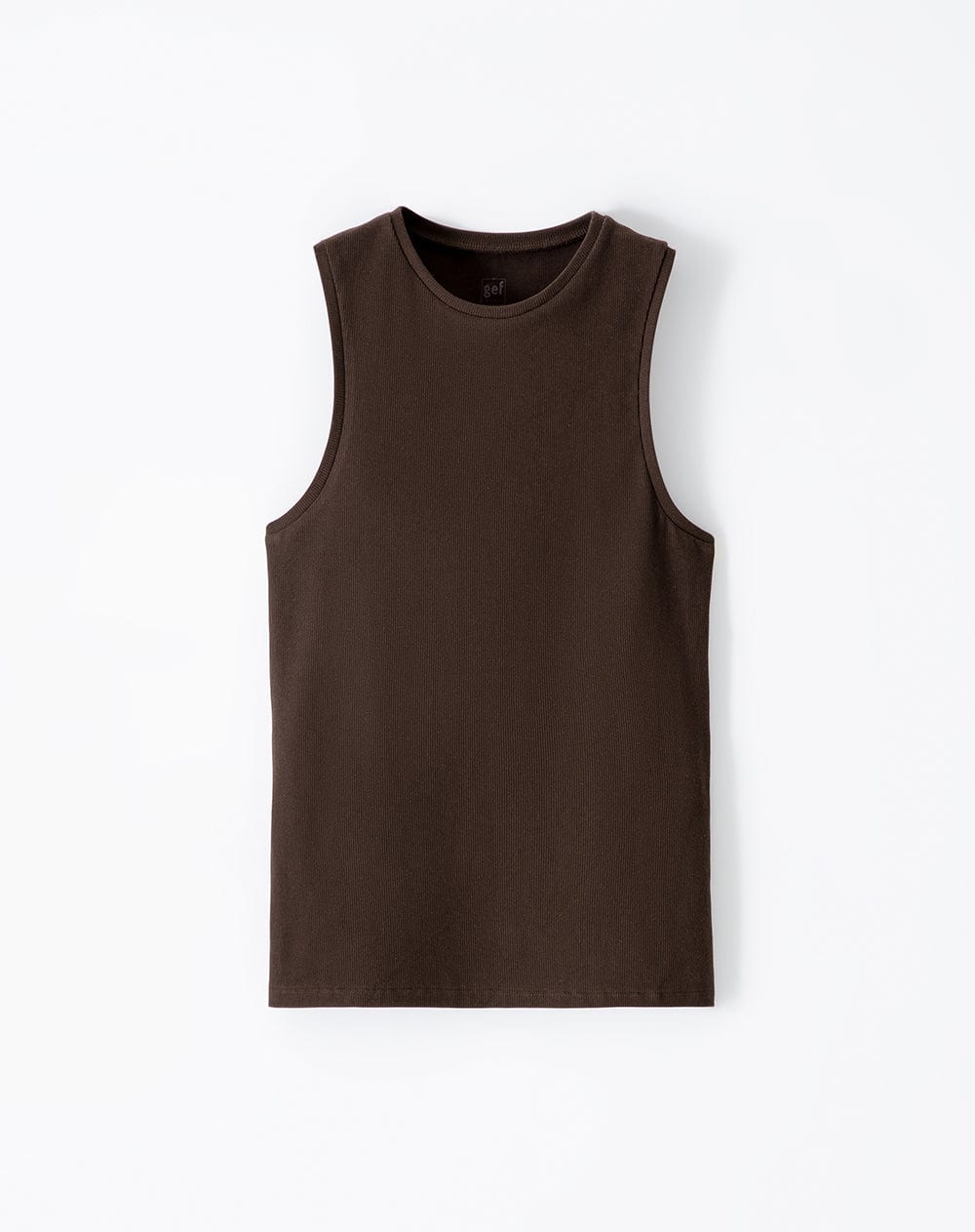 Camiseta esqueleto slim rib algodón chocolate mujer - imagen 6